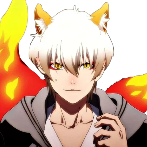 anime, kitsune tian, anime guys, karakter anime, anime king of the cats