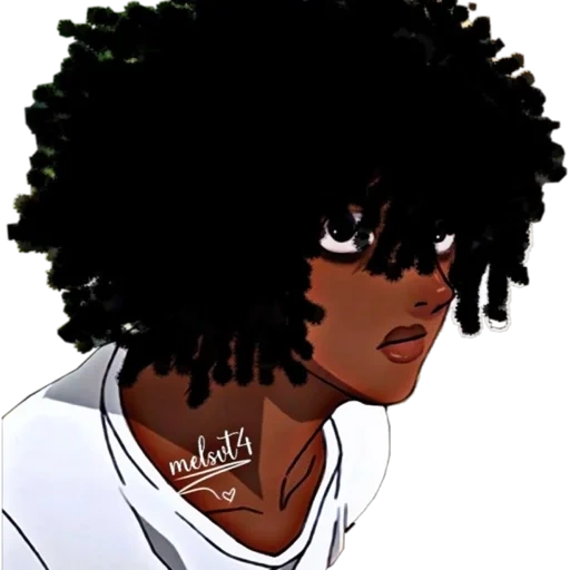 afro, tipo, mujer joven, vector afro, muchacha rizada