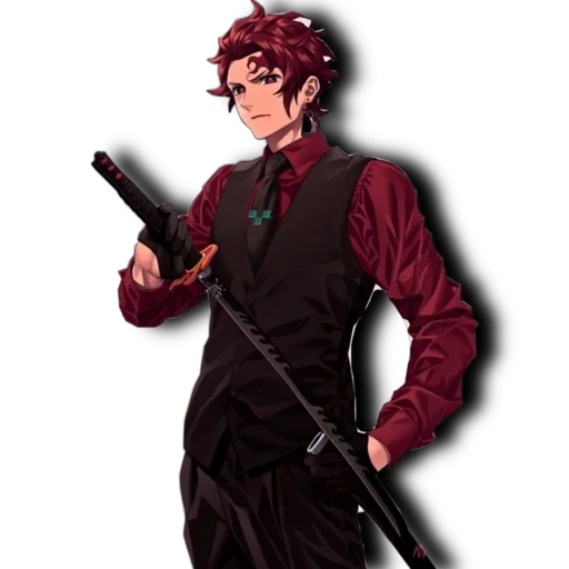 anime boy, personnage boy, personnages d'anime, personnage d'anime, tanjirou kamado demon