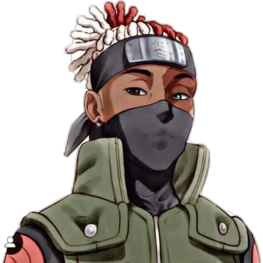 naruto, arte di kripps, personaggi di naruto, naruto di pelle nera, xxxtentacion naruto