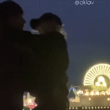 night, darkness, lovely couple, a happy couple, ferris wheel