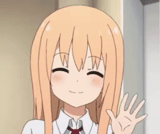 this moment, anime characters, the girl waves her hand, anime two faced sister umaru, anime two faced sister umaru taihey
