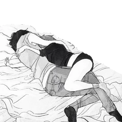 diagram, pasangan anime, lukisan pasangan anime, pola pasangan anime, anime gadis berbaring pasangan