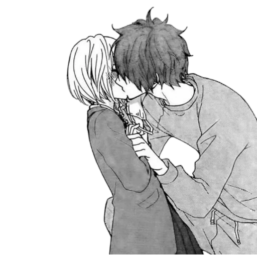 couple de bande dessinée, embrassez l'anime, bande dessinée de couple d'anime, couples mignons d'anime, anime couple baiser bande dessinée