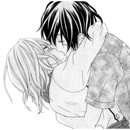 couple de bande dessinée, anime de bande dessinée, embrasser l'anime, bande dessinée de couple d'anime, anime manga romance