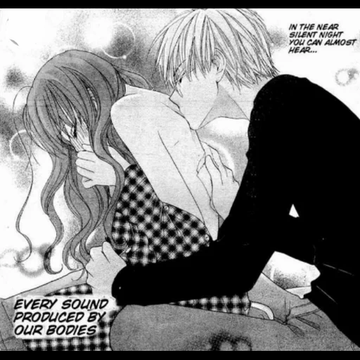 manga, manga of a couple, anime couples, manga kiss, anime pairs of manga