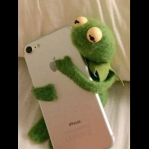 kermit, kermit's meme, comet the frog, kermit hugs the phone, frog comet telephone