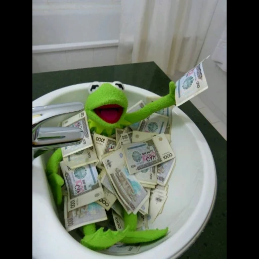 kermit, twitter, komi frog, comet the frog, frog comey money