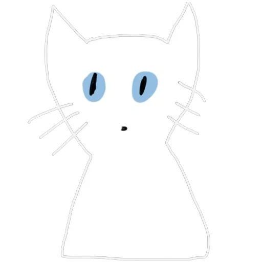 katze, katze, die katze ist weiß, zeichnungen von katzen, katzen der krieger von skizzen