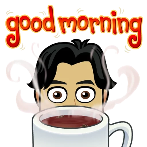 una tazza, tazza, caffè, buongiorno, bevi caffè clipart bitmoji