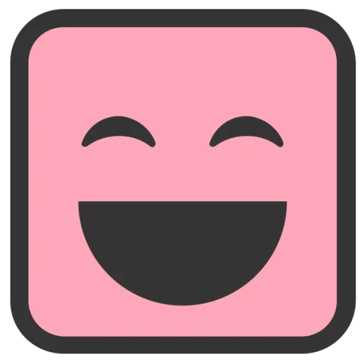 emoji, lol sourire, visage d'emiley, icône souriante, les smileys sont carrés