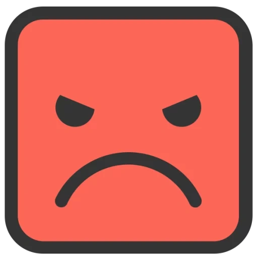 arrabbiato, icona di rabbia, emozione arrabbiata, rabbia smimik, la faccina rossa è triste