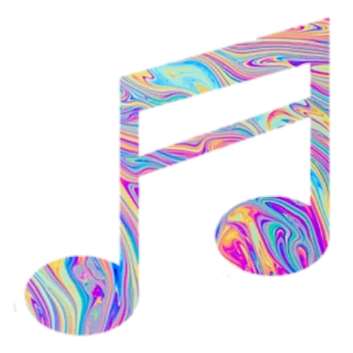 lp notes, радужные нотки, музыкальная нота, разноцветные нотки, логотип музыкальный