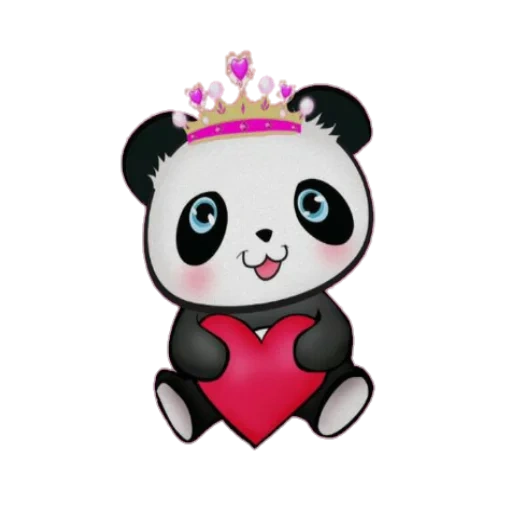 панда, милая панда, панды сердечком, валентинка пандой, happy valentine day панда