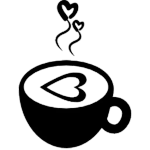 чашка кофе, логотипы кофе, кофейная чашка, кофе черно белое, трафарет кофейной чашки