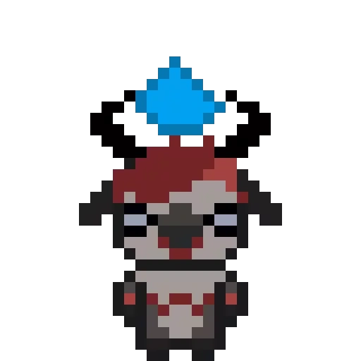 pixel art, pixel app, pixel art, muffet pixel, the binding isaac head