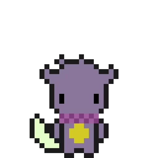 dessins de pixels, pixels violets, crabe de pixel violet, pixel purple monster, pixel monster back