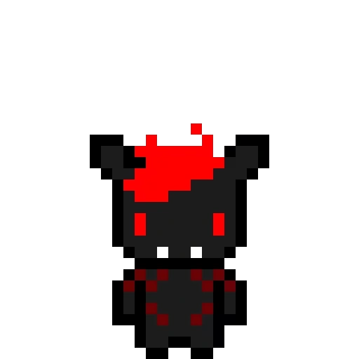 demônio da pele, skins minecraft, nicky minecraft, sprite 2d demoníaco, demon pixel art