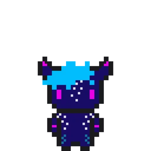 seni piksel, crub terraria, pixel monster, minecraft kekacauan kulit, pixel purple monster
