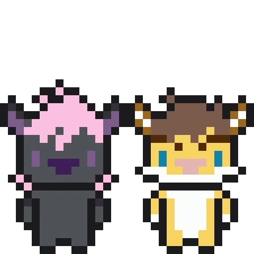 arte de pixel, arte de pixel, dibujos de píxeles, yumi pixelart lol, rata entra en el gungeon