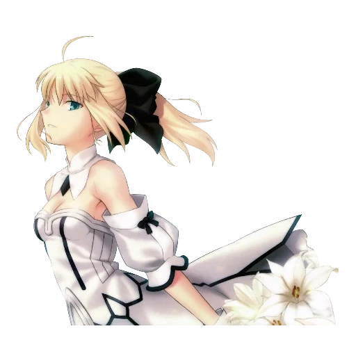 anime, sable, lirio de sable, sabre lily ero, anime girl blonde