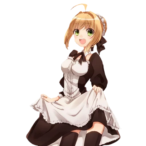 housemaid, maid anime, faith siber maid, saber anime maid, mornich anime maid