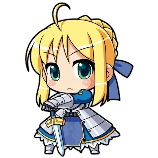 chibi, sabre, sabre chibi, arturia chibi, fate sabre chibi