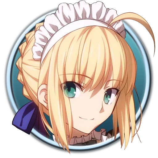 saber, the cyber face, anime girl, karakter anime, foto ponsel