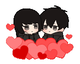 figure, chibi and his wife, low tension couple, valentine's day, low tension double gif