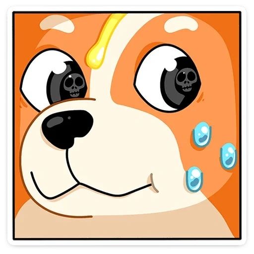 i cuccioli, faccia sorridente del panda, pancake sticker dog