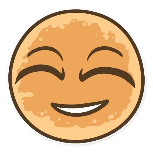 emoji, lächelt, pfannkuchen, verdammt smiley