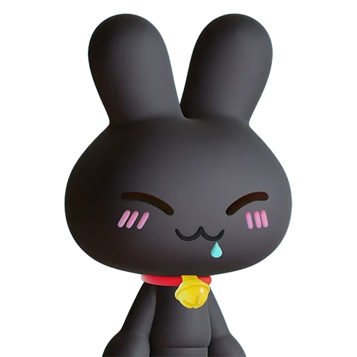 un jouet, mofi hare, lapin noir, lapin japonais, jouets pour enfants