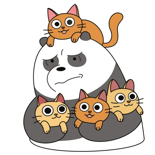 gato, gato, gato de cartón, ilustración de gato, mucho anime de gatos