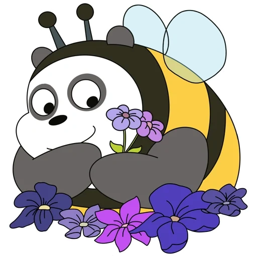 caricatura de panda, pro wa apps panda, los dibujos de panda son lindos, panda es un dibujo dulce, los osos y abejas caricatura de 1932