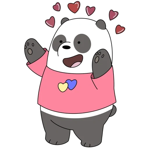 panda fofo, panda é querido, nyashny pandas, o urso é fofo, panda é um desenho doce