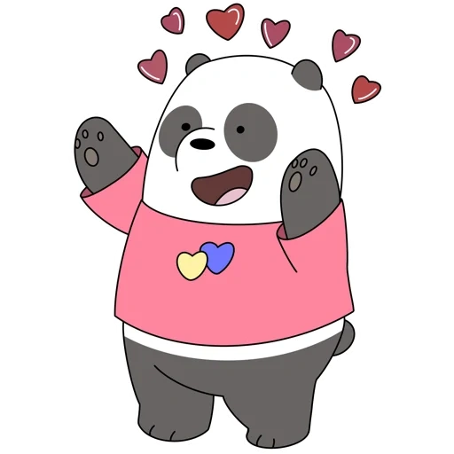 panda lindo, panda es querido, nyashny pandas, el oso es lindo, panda es un dibujo dulce