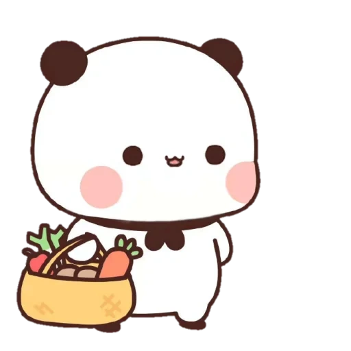 kawaii, kawaii drawings, kavai stickers, kawaii panda brownie, cute drawings of chibi
