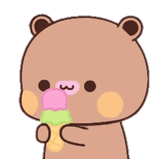 kawai, der niedliche bär, cute anime, schöne muster, das bild von cavai