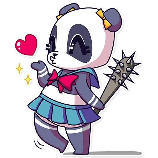 panda, panda chan, sans chibi, panda donat