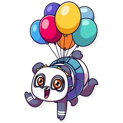 panda chan, süßer panda, panda ball, lemur ballon, luftballons des lemur