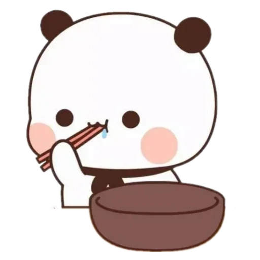 kawaii, gambar kawaii, gambar lucu, gambar chibi yang lucu, panda menggambar lucu
