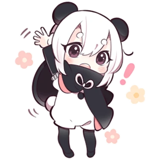 chibi, panda, chibi de anime, kemono friends panda
