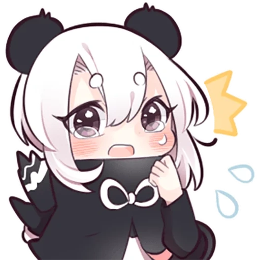 chibi, die panda-mädchen, panda anime