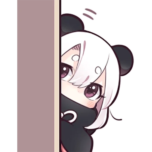 panda girl, аниме няшка, панда аниме, аниме няшки