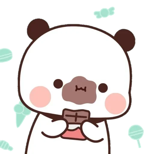 kawaii, panda is dear, bubududu bear, cute drawings, panda is a sweet drawing