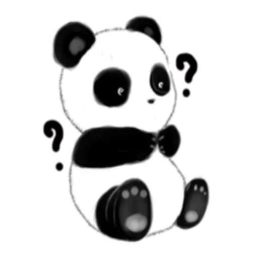 panda, panda lucu, pola panda, sketsa panda, pola panda lucu
