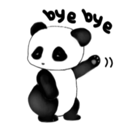 панда, милая панда, наклейки панда, рисунки панды милые