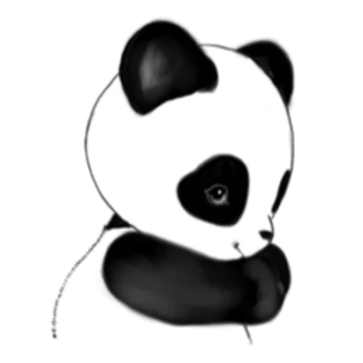 panda, panda dolce, disegno di panda, la silhouette di andy panda, modello leggero di pandochka