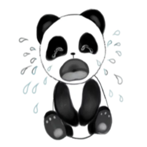 panda, panda doux, dessin de panda, le panda est petit, petit dessin de panda