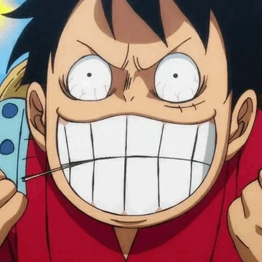 luffy, satu potong, luffy shock, manki d luffy, luffy digigit ikan